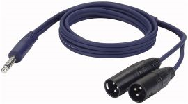 1,5mtr Stereo Jack/2 XLR Male — photo 1