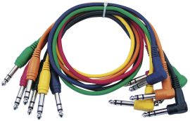 Stereo Patchcable 30cm Hooked and Straight Plug Six Colours — photo 1