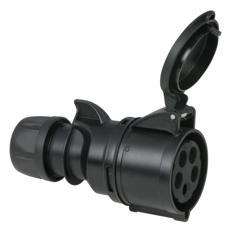 Showtec - CEE 16A 400V 5p Plug Female Black Turbo Twist IP44 — photo 1