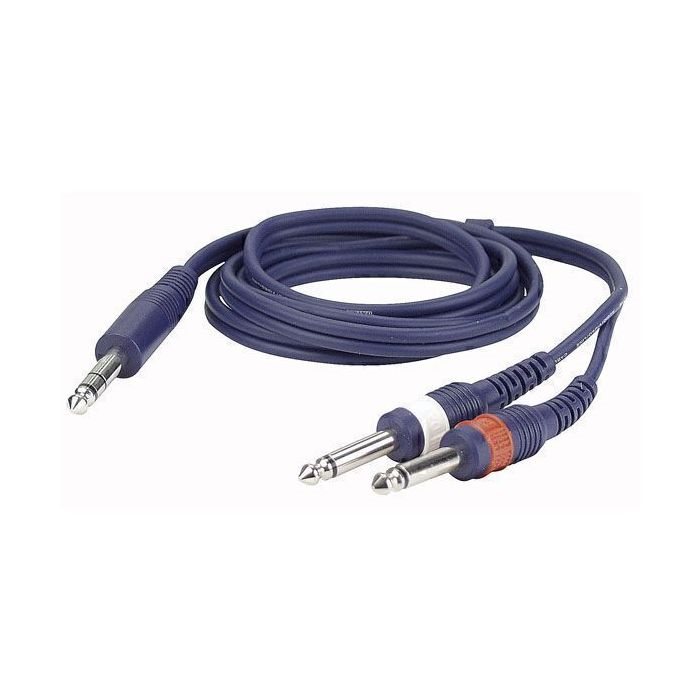 Stereo Jack/2 Mono Jack 1,5mtr Line/Instrumentcable — photo 1