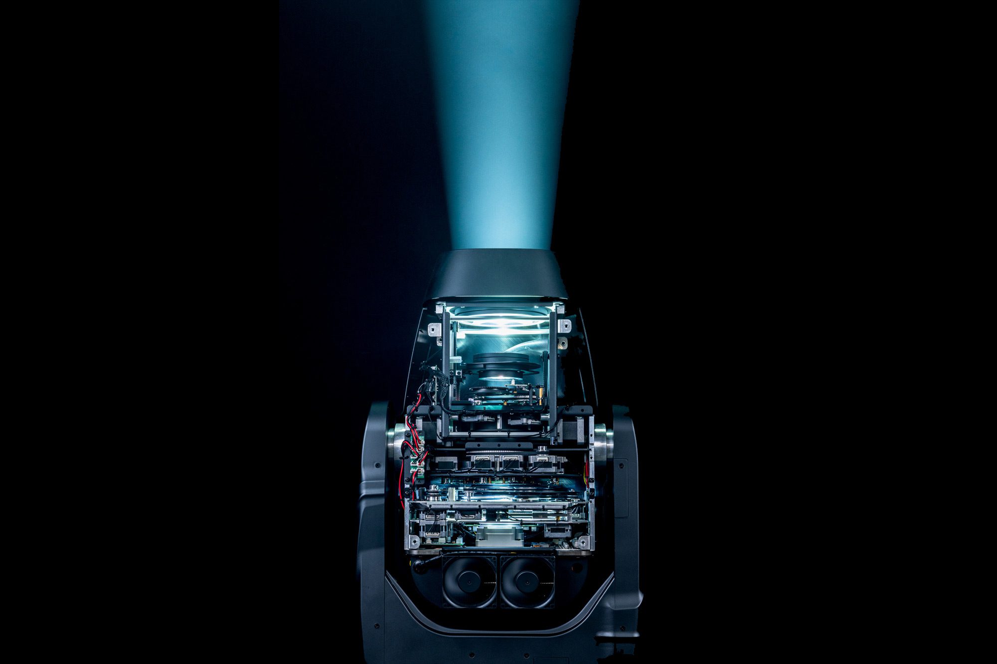 BSL moving head with housing opened